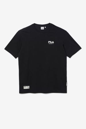 FILA Project 7 Logo T-shirt T-Shirts Black,Womens Clothing | CA.HRVTIM502